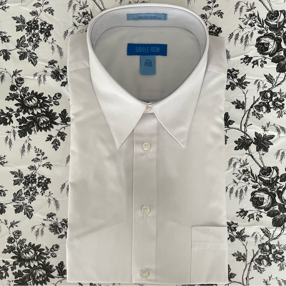 Savile Row Men’s White Dress Shirt Size Extra Large